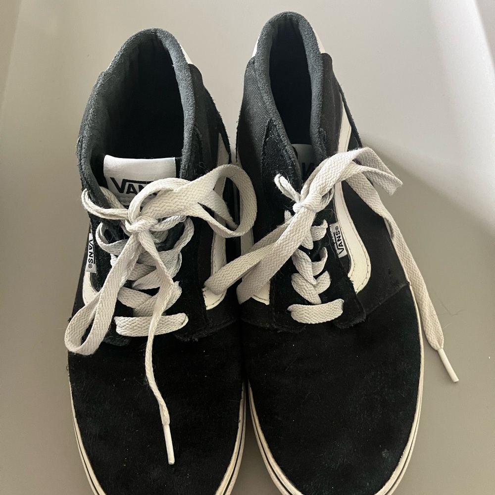 Vans Black and White High-Top Sneakers